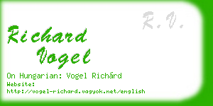 richard vogel business card